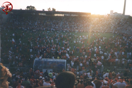 חגיגות הגביע בבלומפילד, 98/99
Celebrating the victory in the cup-final, 98/99